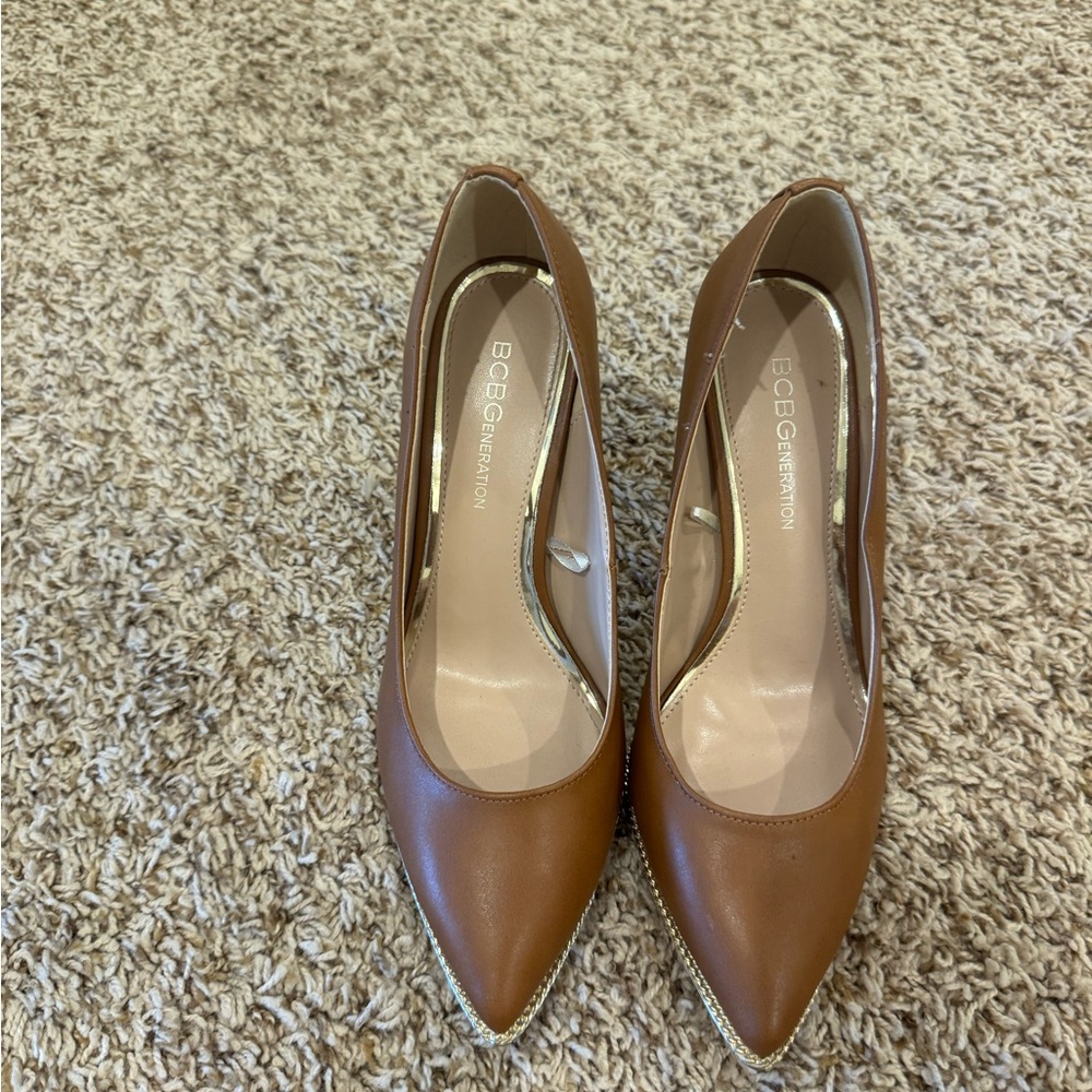 BCBGeneration Women's Hawti Tan Heels
